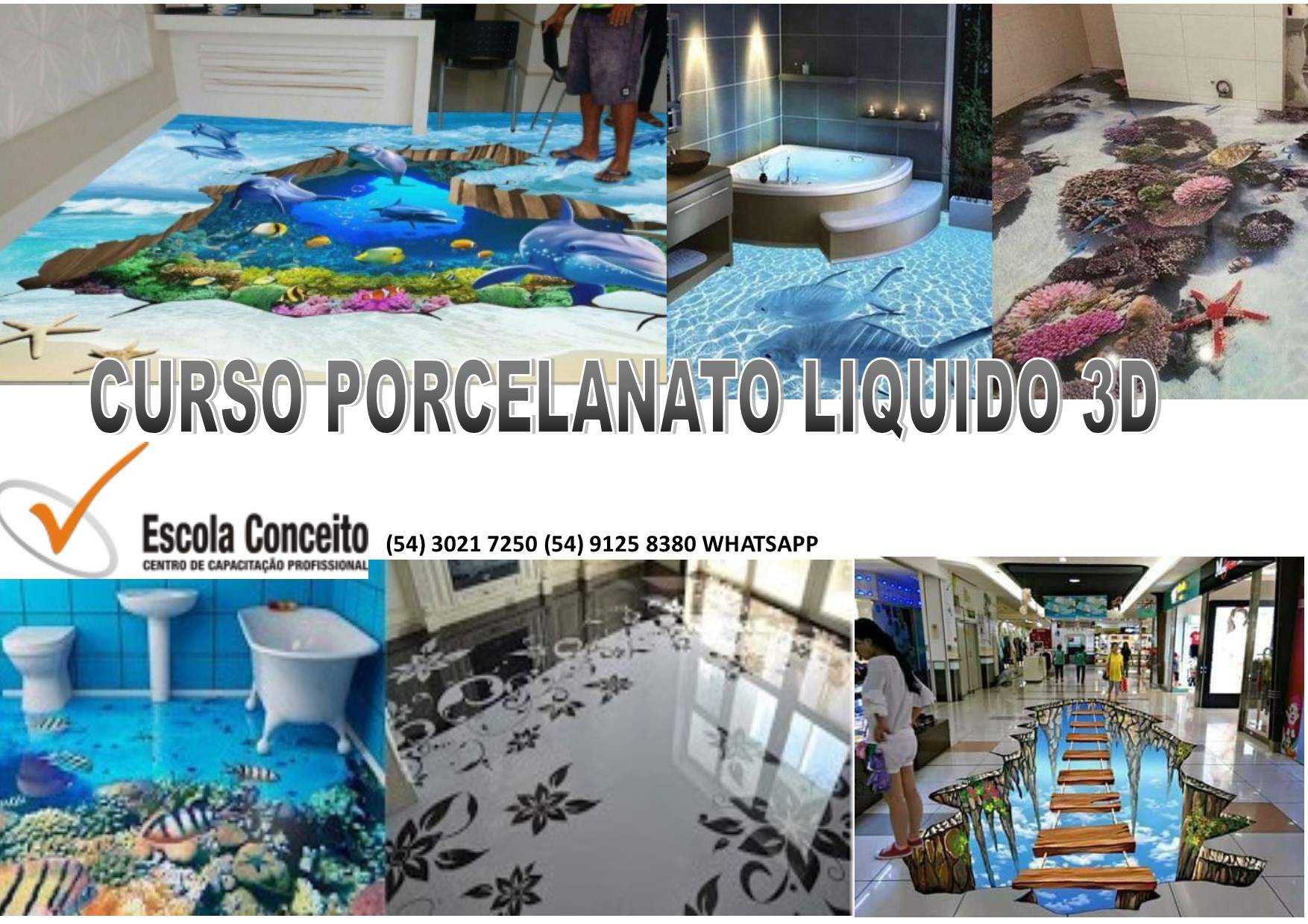 Aplicação porcelanato líquido 3D